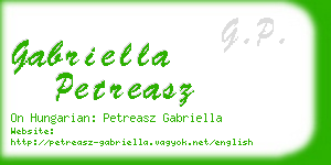 gabriella petreasz business card